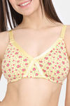 Rosaline Everyday Double Layered Non-Wired 3/4th Coverage  T-Shirt Bra - Mellow Yellow — thumbnail 4